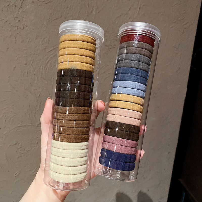 韓国版の20本の缶の高弾力の紐は継ぎ目がないゴムの女性が頭を刺しても髪を傷つけません。|undefined