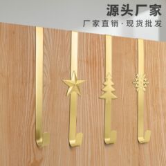 ドアの後ろの収納バッグ、バッグの装飾用フック、クリエイティブなクリスマススノーフレークフックパターン、ガーランドクリエイティブフック