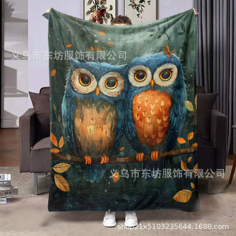 Мультяшный милый парный попугай креативный теплый и удобный фланелевый ковер универсальный