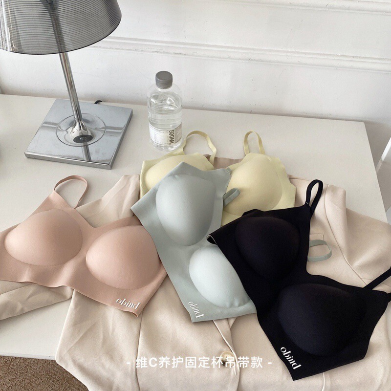 Vitamin C Maintenance Fixed Cup Underwear Sling Beautiful Back Traceless Bra Women Gather Small Chest Sports Bra Summer Thin