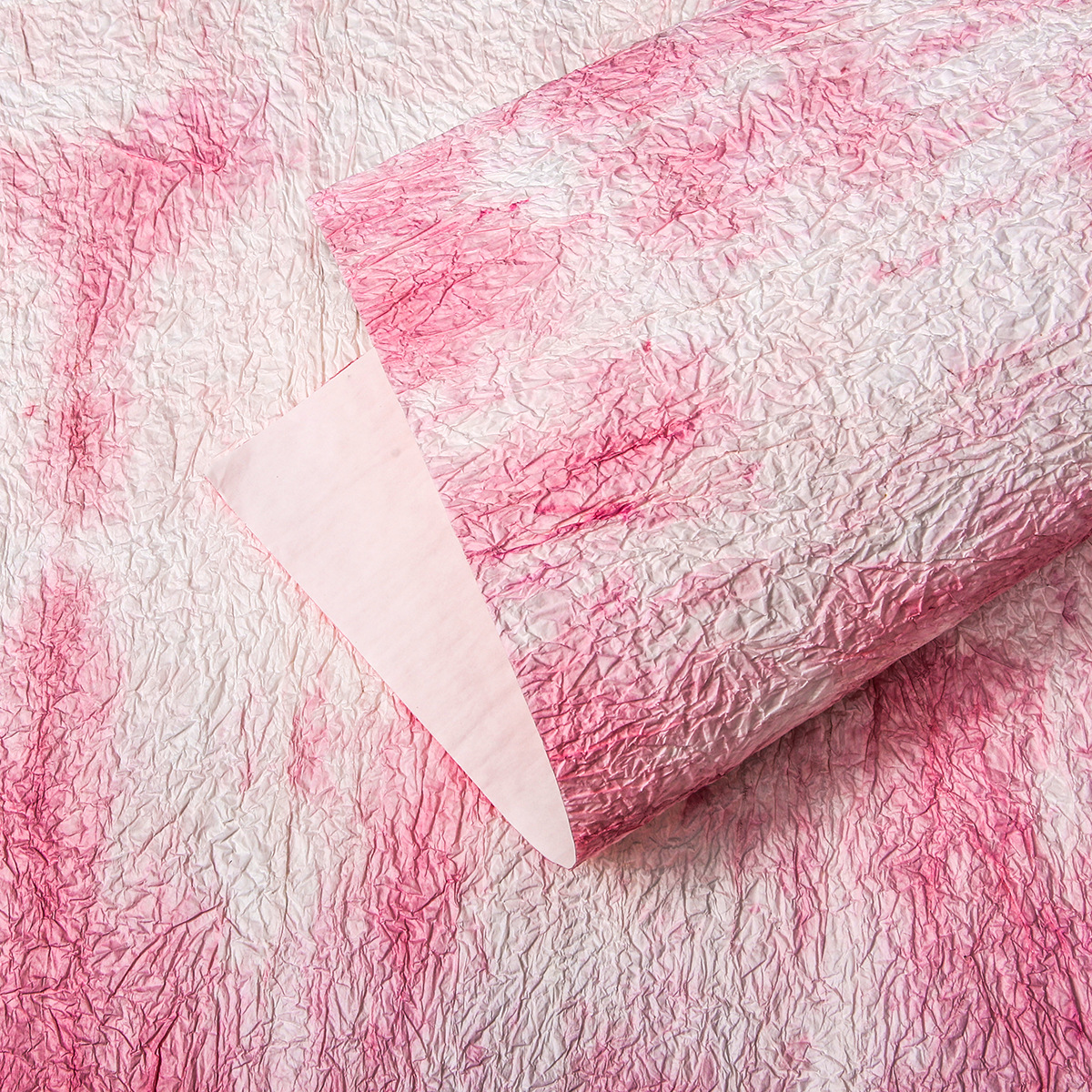 Papel de piedra hecho a mano, material de embalaje de flores, papel de textura, papel de textura de pliegue de doble capa, floristería, material floral, papel de embalaje