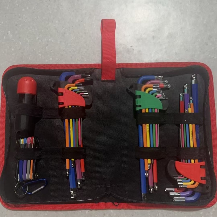 彩色内六角扳手套装加长套装内六方6角圆球头六棱手动扳手批发