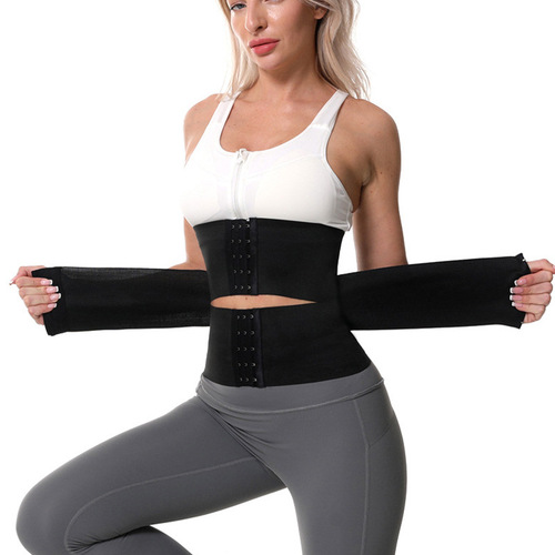 Amazon three belt buckle fitness waist girdle postpartum body shaping tightening belt waist restraint belt
