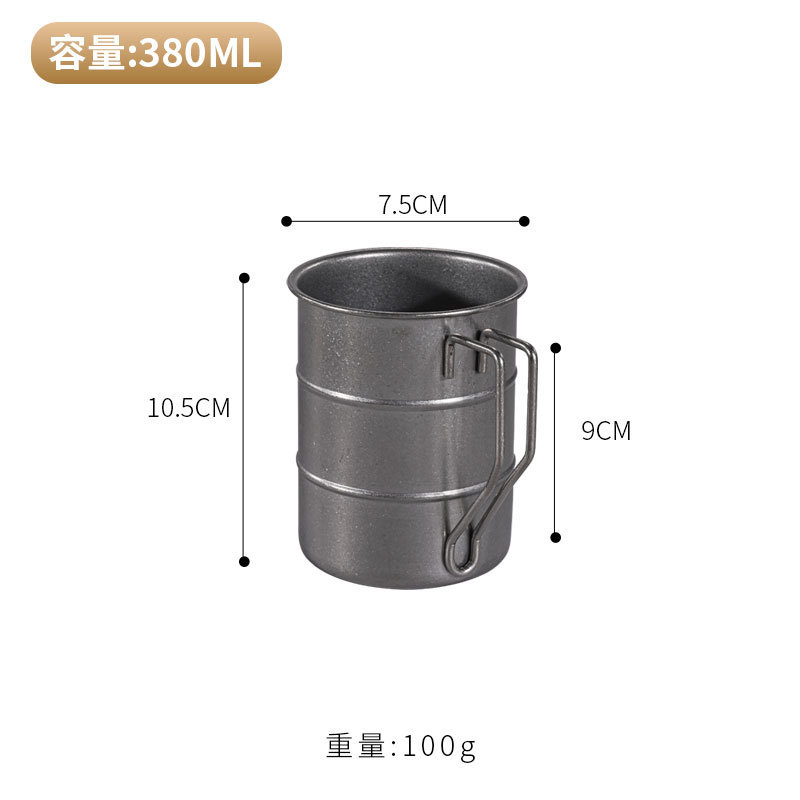 レトロ工業風ビールグラス304ステンレスマグカップ古いジュース冷たい飲み物カップ屋外キャンプ水カップ|undefined