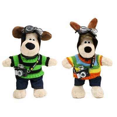 Car ornaments — Car Doll Car Interior Ornaments - master-dog-2-pack-rainbow-green-outfit-flash-camera-x2