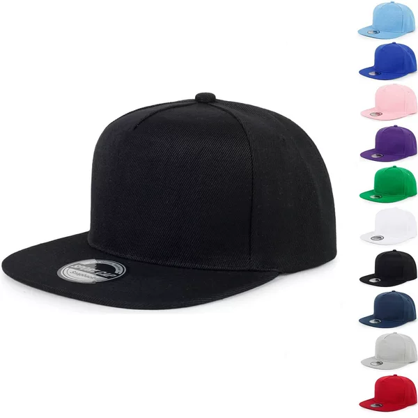 Cross-border foreign trade hat men's hard top five flat hat imitation wool green solid color hip-hop hat custom logo