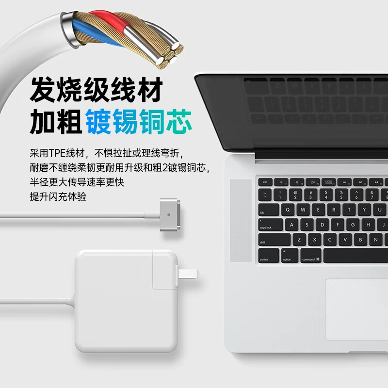 Совместимый блок питания для MacBook Pro, адаптер для ноутбука, 45Вт (C45), 60Вт, 61Вт