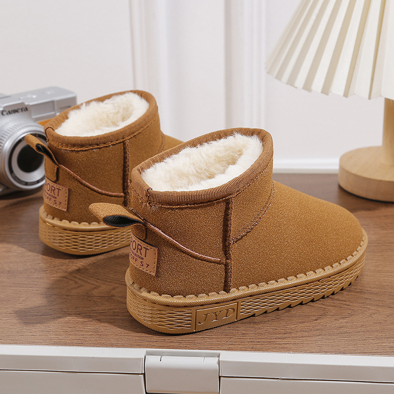 Botas de neve infantis para mulheres no outono e inverno de 2023, novo calor espesso e pelúcia para meninos de oito ou nove anos,_voghion.com