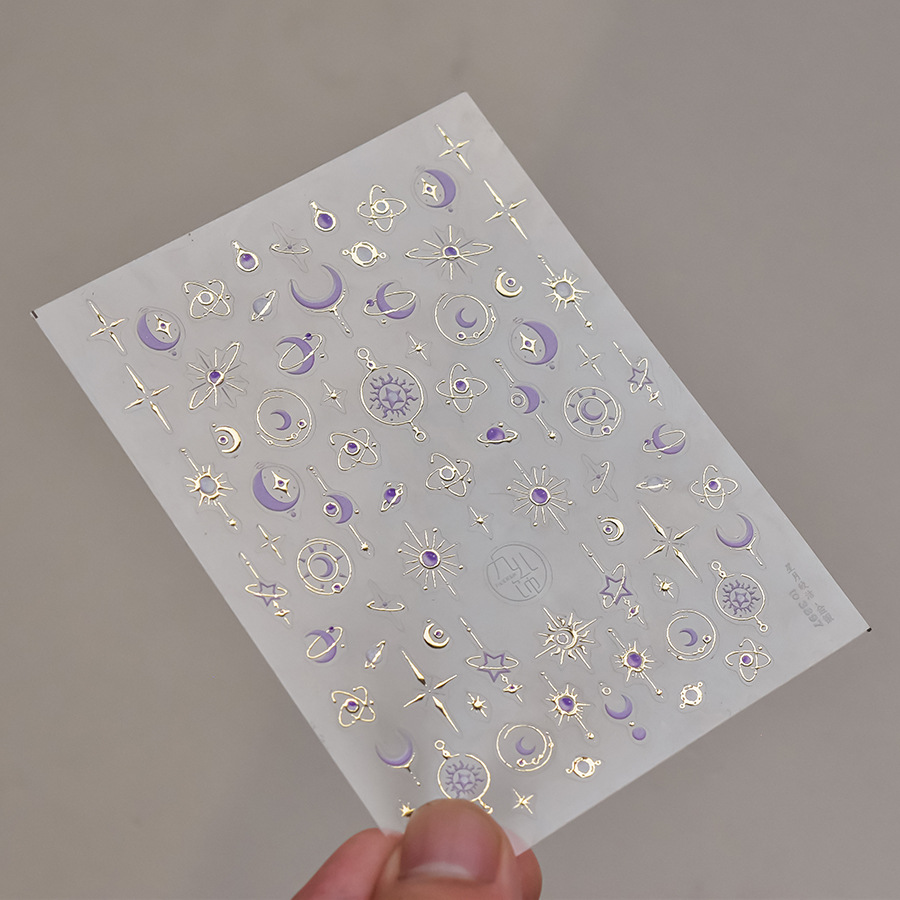 Nuevas pegatinas de uñas estampadas explotantes puras deseas de alta calidad pegatinas de uñas mariposa estrella luna pegatinas de uñas al por mayor