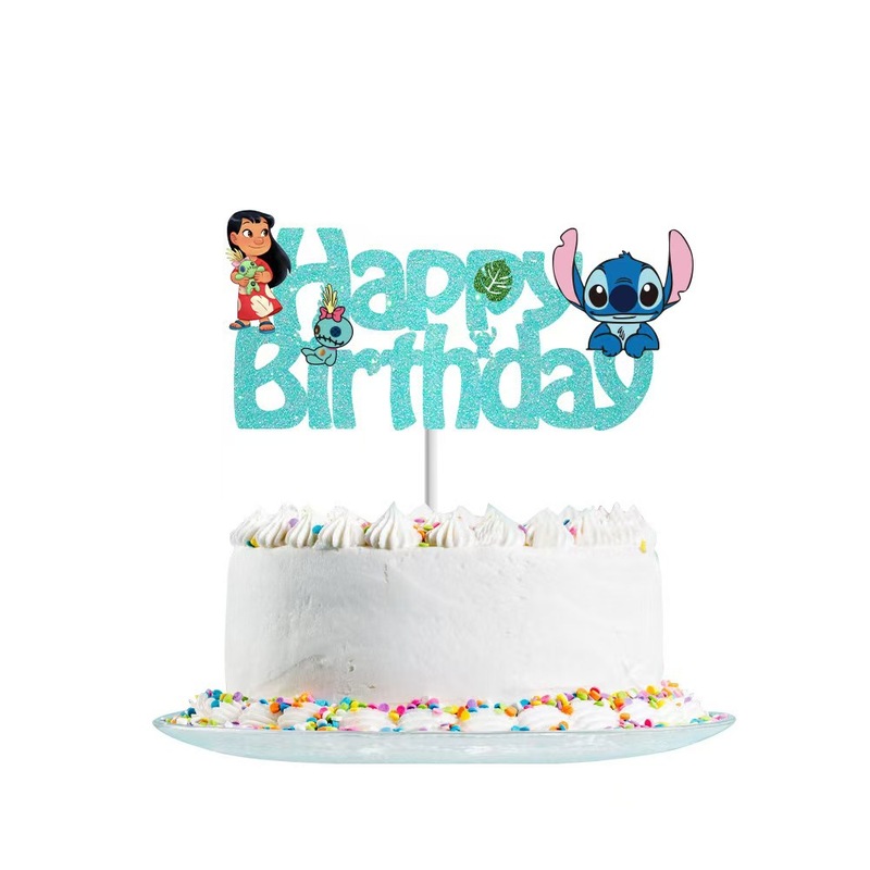 ステッチボーイ ブルーケーキインサート ステッチカード HAPPY BIRTHDAY ハッピーバースデーインサートフラグ|undefined
