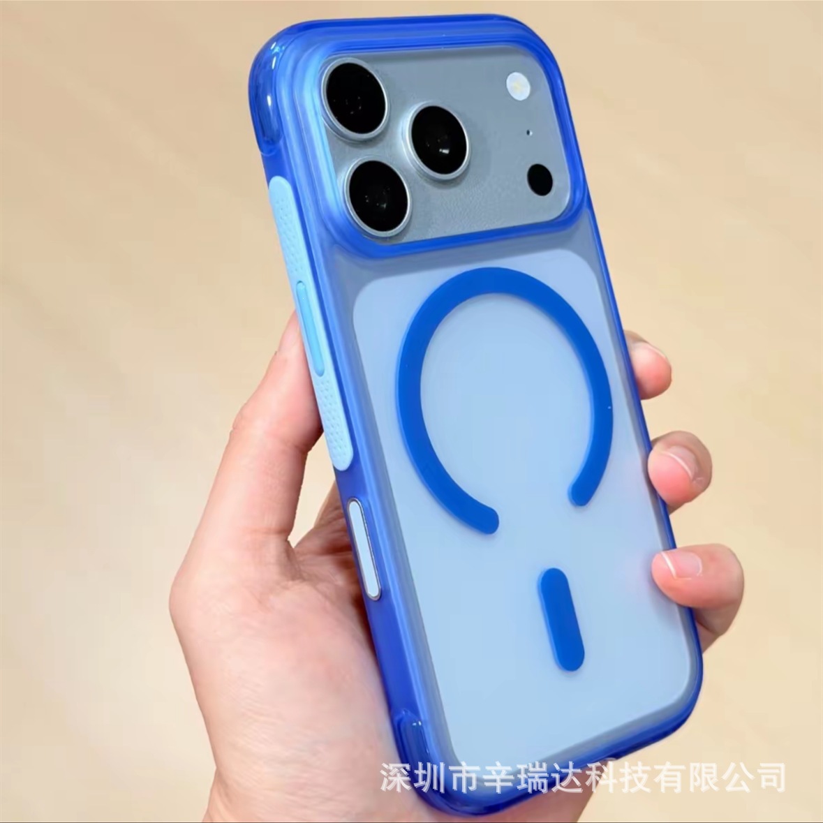 适用iPhone17ProMax手机壳肤感磨砂旋转支架磁吸苹果16防摔保护套