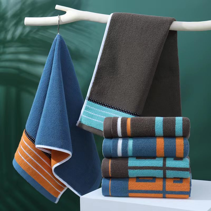 Men's Couple Cotton Towels for Adult Home Use, Face Washing and Bathing, Yarn-Dyed Thickened Gaoyang Towels, Manufacturer Can Ship Directly, Absorbent