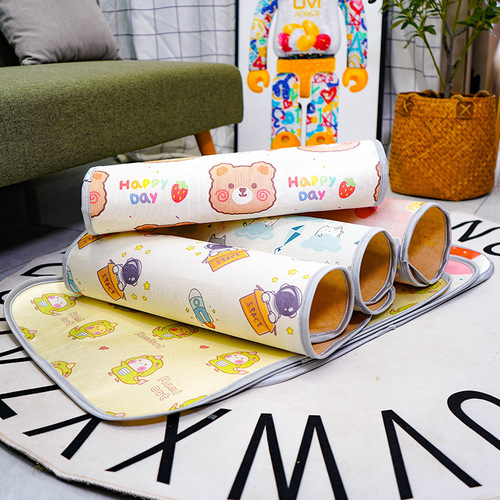 New pet cooling mat with ice silk for summer, suitable for dogs and cats, cross-border shipping, cute cartoon design