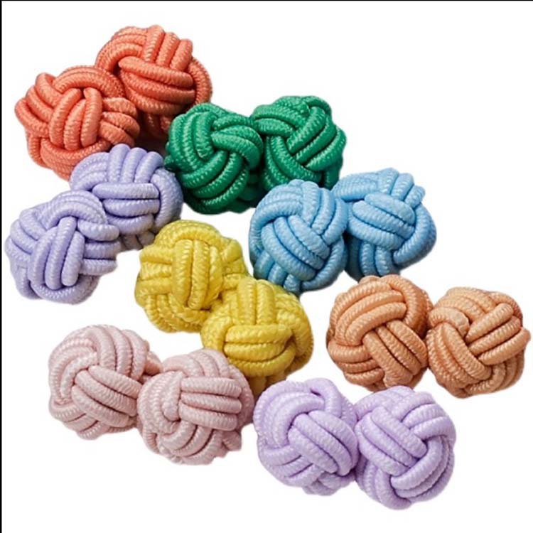 厂家现货供应手工中国结袖扣、丝结绳扣打结扣