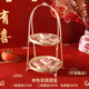 Double layer bamboo basket