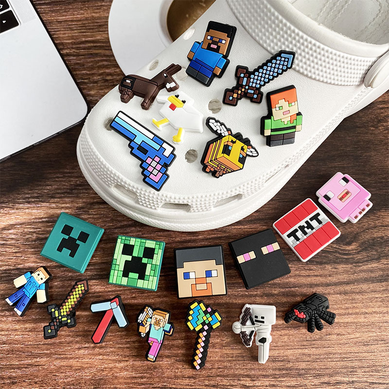 Minecraft Shoe Accessories DIY Shoe Accessories Cross-Border Minecraft Shoe Accessories DIY Shoe Accessories Cross-Border