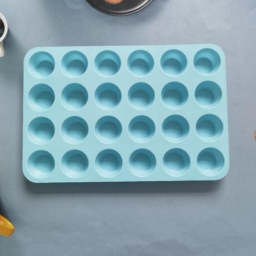 24-round egg tart 305 soap mold chocolate cookie mold cake mold ice cream candy silicone mold