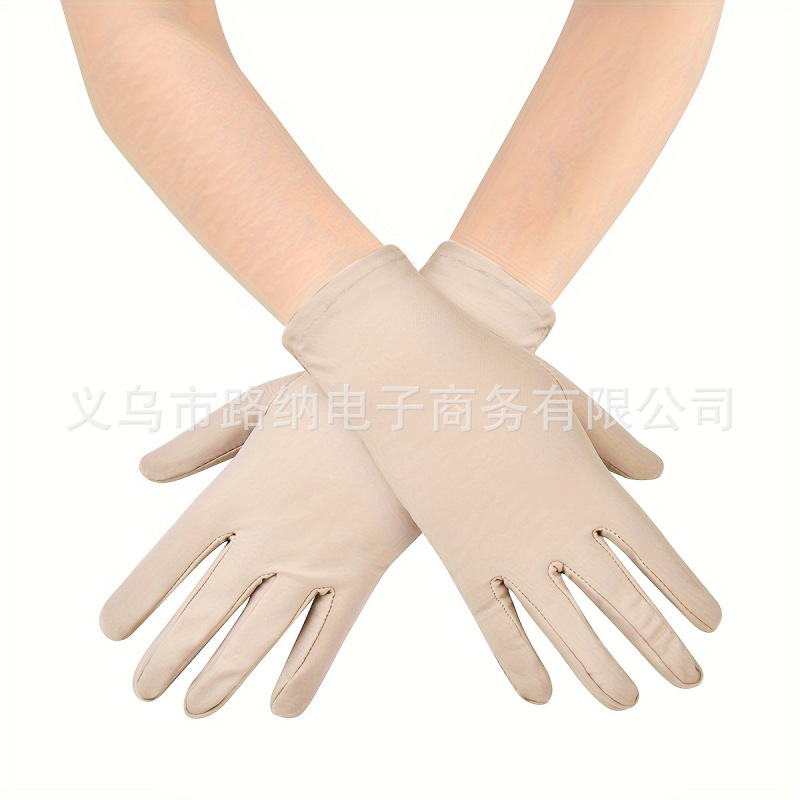 21氨纶手套夏季防晒舞会装饰透气服装拍摄写真道具简约短款手套|undefined