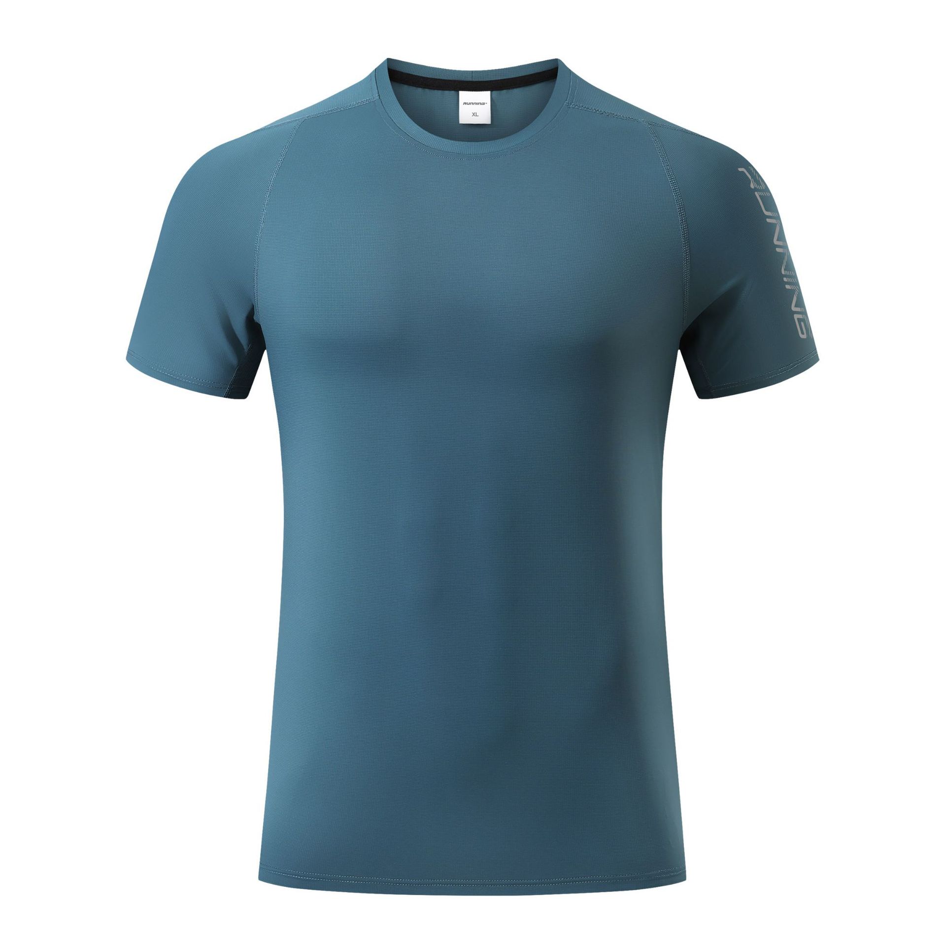 Verano nueva camiseta deportiva de velocidad de hombre ropa seca impresión reflectante deportiva al aire libre correr baloncesto ropa de gimnasio de mangas cortas para hombres