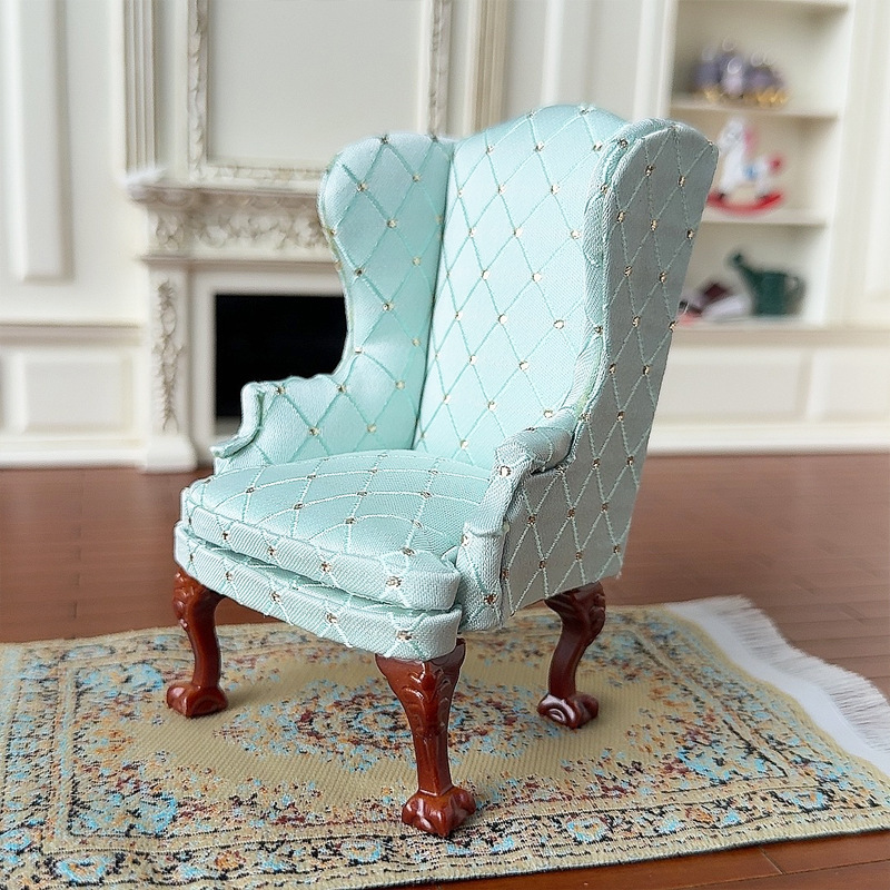 1:12 ドールハウスミニモデルリビングルームシーンラブ布アクセサリー菱形ソファシングルダブルチェアミニチュア|undefined