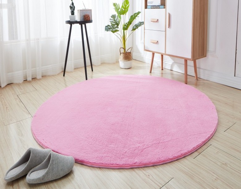Imitation Rabbit Fur Super Soft Round Carpet Living Room Coffee Table Bedroom Bedside Hanging Basket Computer Chair Mat Girl Popular Carpet