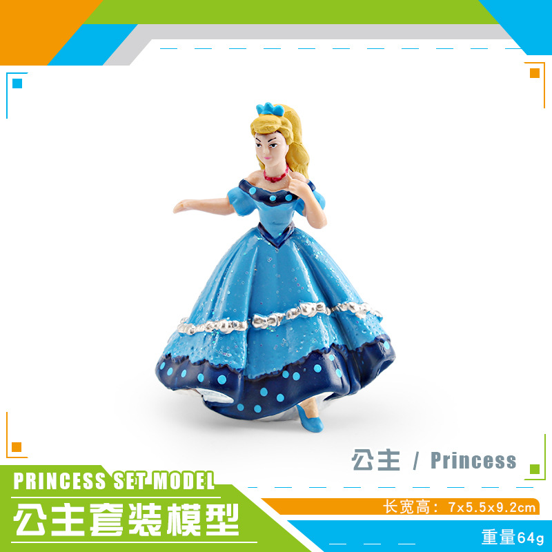 Simulación transfronteriza cuento de hadas modelo de muñeca rompecabezas PVC sólido princesa reina decoración de personajes juguetes