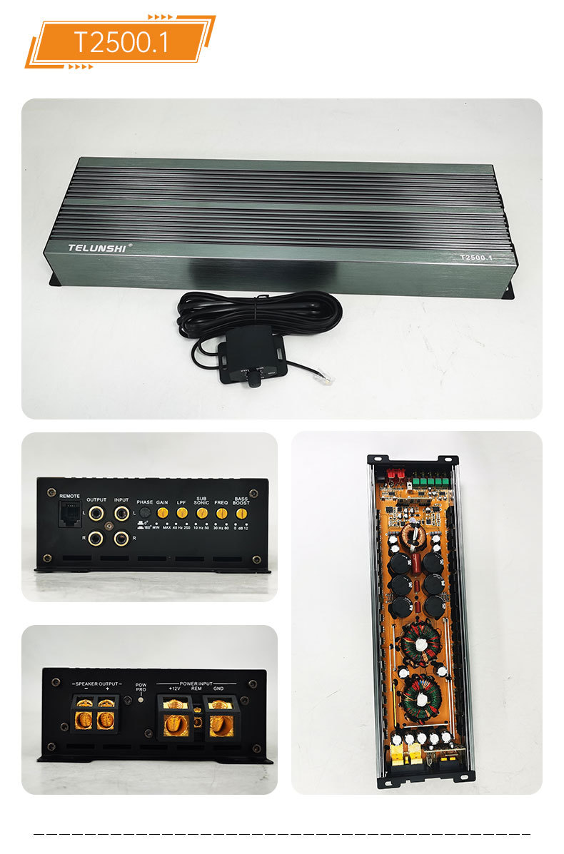 Factory Direct Sales Car Audio Modification 4-Channel Single-Channel Car Amplifier Wholesale Car Amplifier High-Power Amplifier