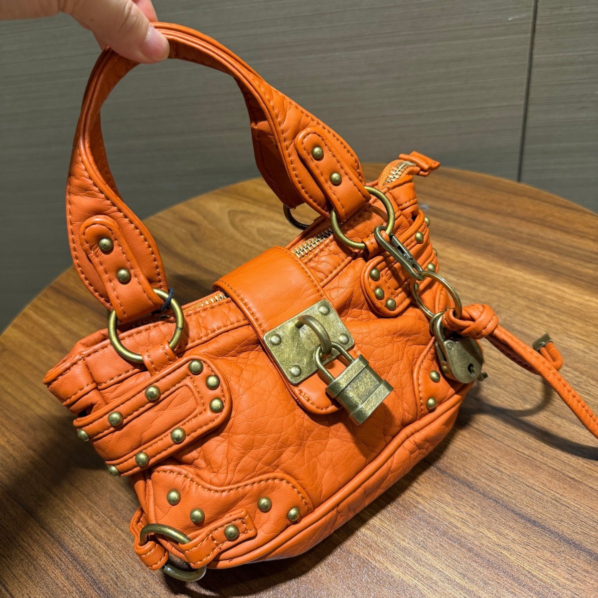 小方包女26新款小众设计中古机车包y2k辣妹洗水包mini单肩斜挎包
