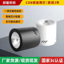 厂家供应餐厅简约明装射灯 车站仓库车间顶棚用LED大功率筒灯批发