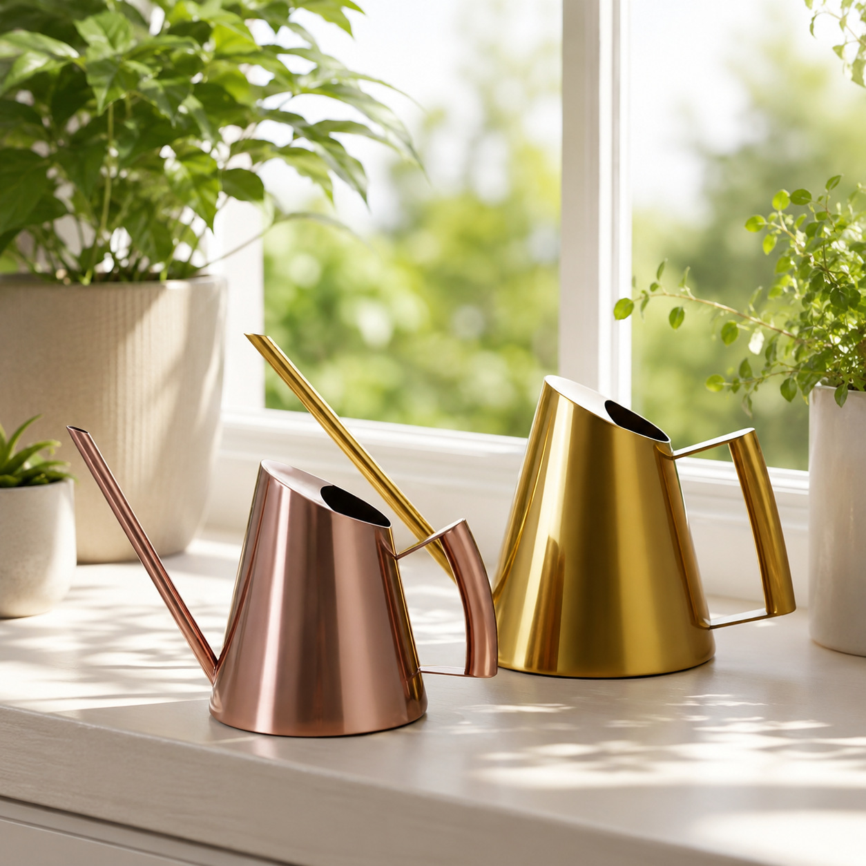 De acero inoxidable de boca larga hervidor de agua de Oro de metal del hogar de la vendimia hervidor de riego de bronce cono de jardinería hervidor de agua image 3