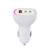 新款氛围灯车充多口大功率车载充电器外壳工厂直销高效数码工厂价