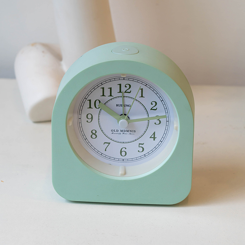 Estilo simple moda mudo pequeño reloj de alarma reloj de dormitorio creativo para estudiantes y niños reloj de noche luminoso