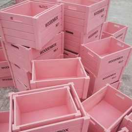 木筐复古木箱木框箱木条箱收纳陈列超市货筐装饰木箱摆摊地摊货架