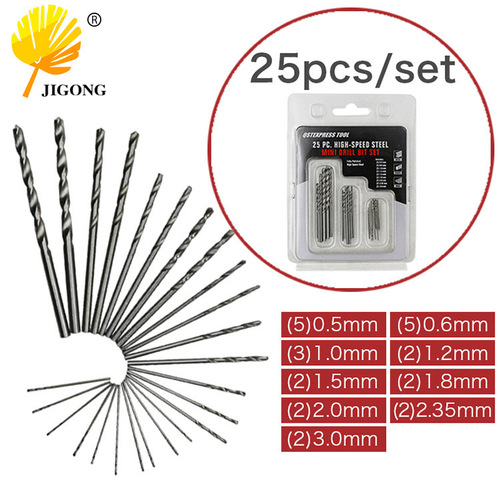 Round shank twist drill wholesale high speed steel titanium plated twist drill bit straight shank drill bit 10pcs/25pcs drill bit