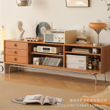 日式实木电视柜客厅收纳矮柜多功能储物视听柜小户型带抽屉展示柜