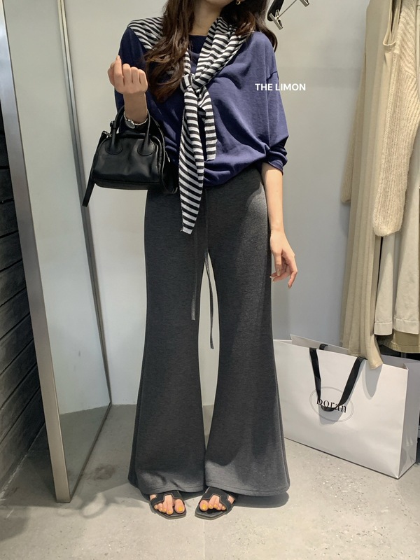 【高品质订货】美式高街｜街拍范慵懒垂感显瘦微喇裤长款休闲裤|undefined
