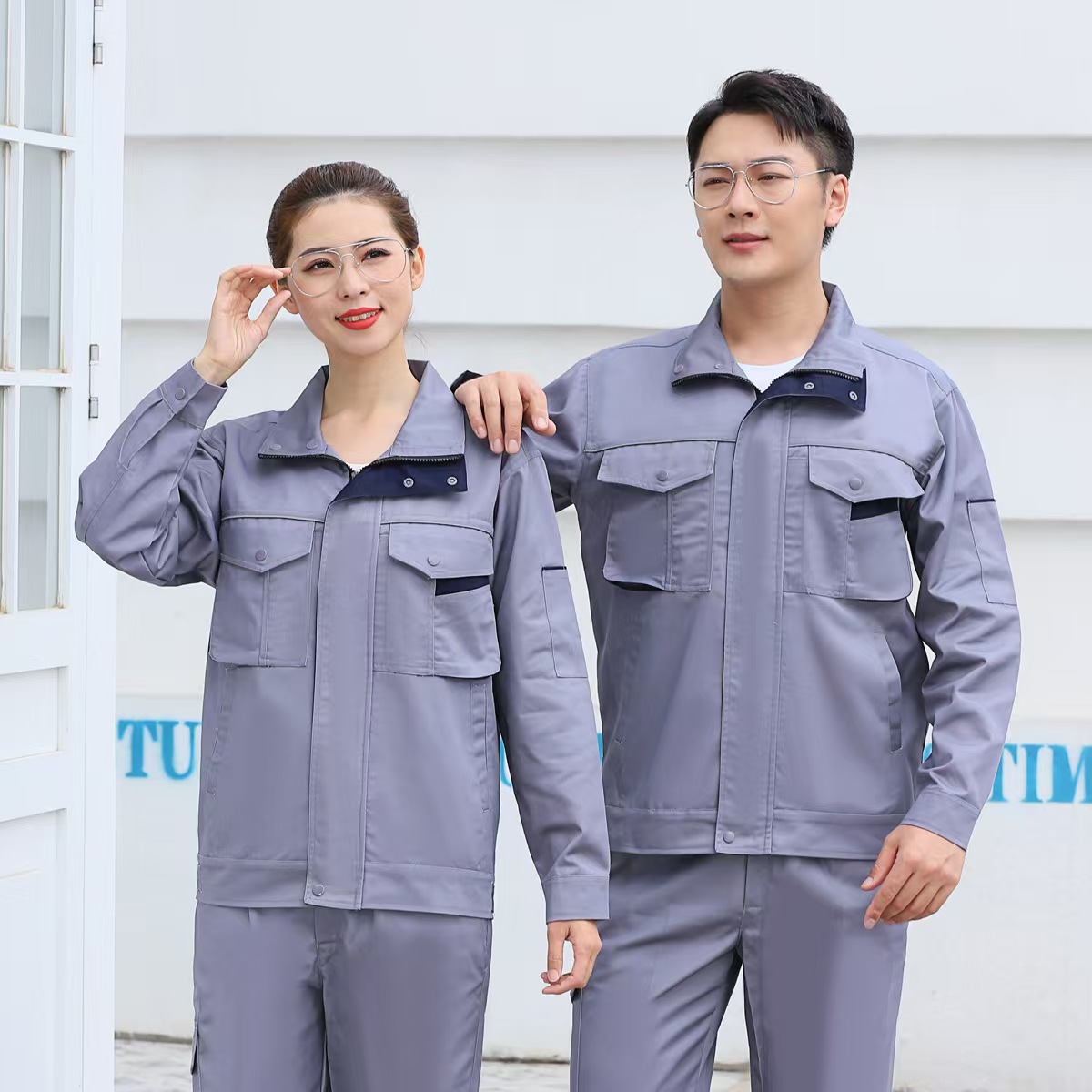 Spring and Autumn Wear-Resistant Work Clothes, Garden Workwear, Auto Repair Outdoor Construction Site Labor Protection Clothing, Unisex, Wear-Resistant and Stain-Resistant