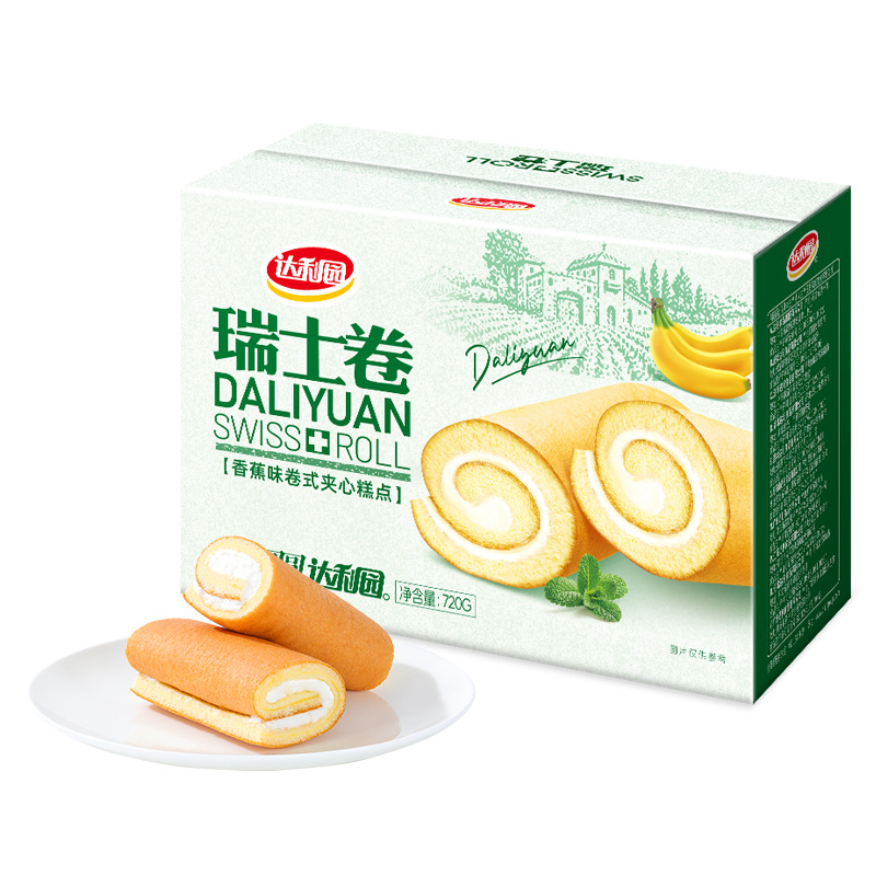 720g Swiss roll banana flavor (about 35 packs)