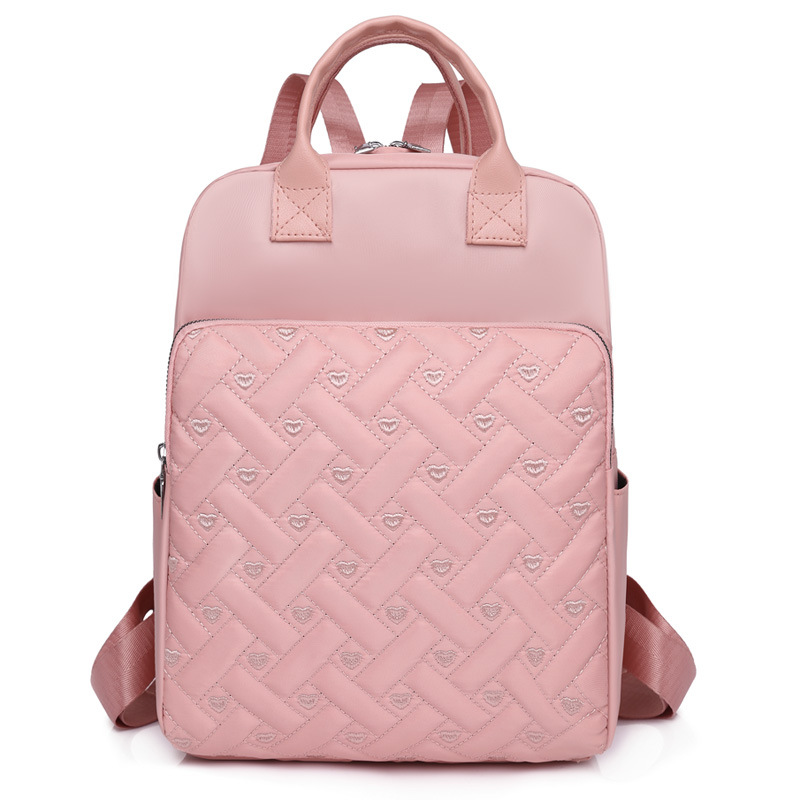 Venta al por mayor 2024 nueva mochila de tela Oxford para mujer de gran capacidad, mochila para computadora portátil de viaje de todo fósforo de moda