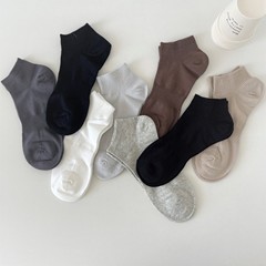 春夏新款純色精梳棉短襪男休閒淺口船襪舒適透氣短筒男襪批發