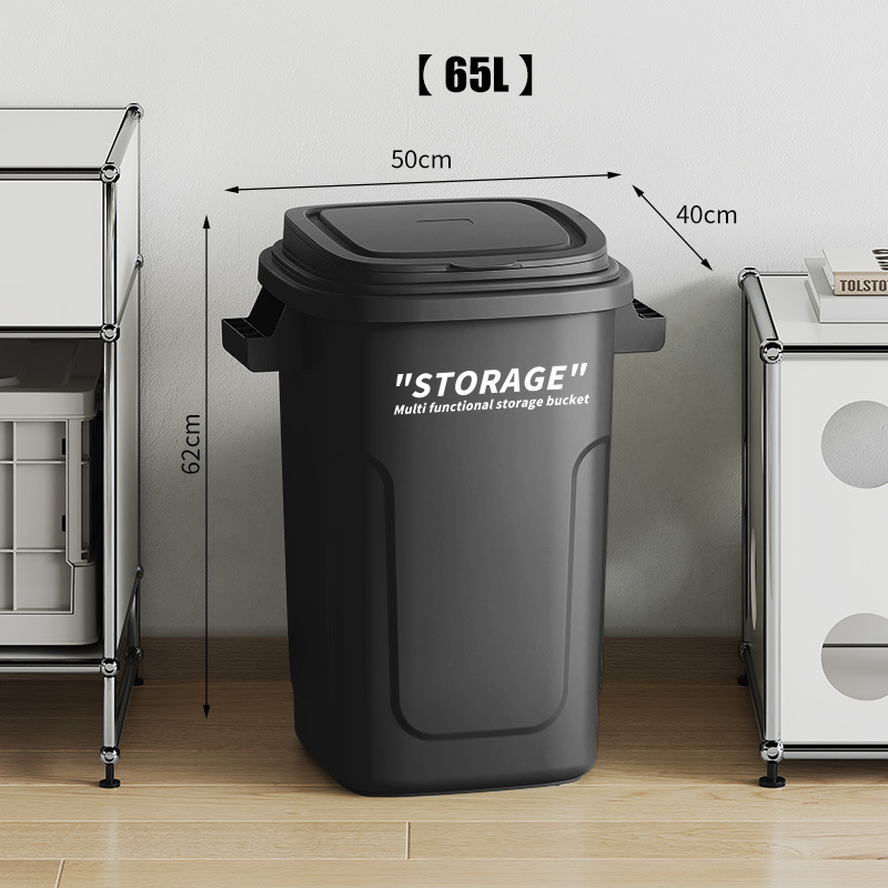 キッチンゴミ箱家庭用新しい大型蓋付き高さ紙バスケット家庭用屋外インダストリアルスタイル大容量ゴミ箱|undefined