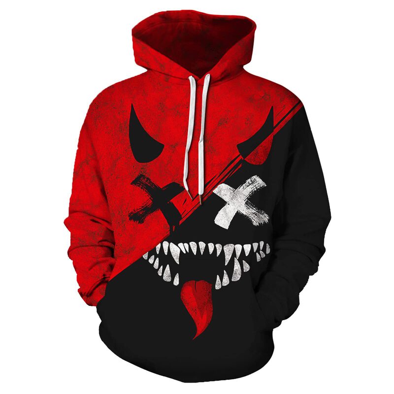 Cross-border Amazon Christmas Night Cry Series Digital Printed Hoodie Cosplay Halloween Sports Hoodie