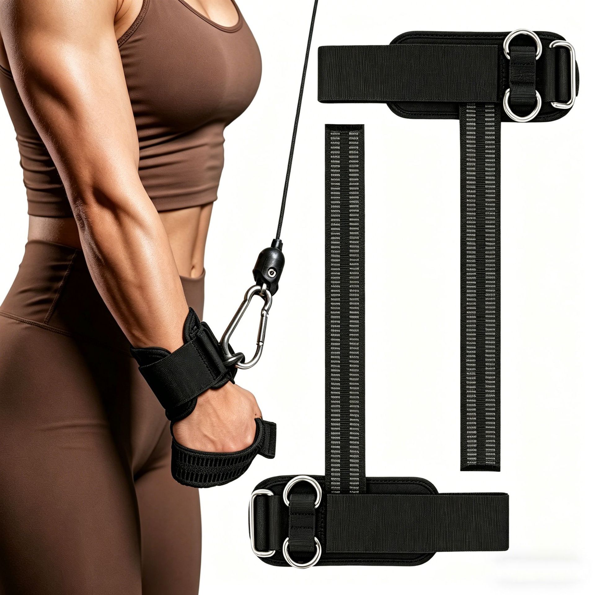 New fitness assist strap, fitness wristband, pull-up grip strap, non-slip gloves, men's sports wristband, resistance strap
