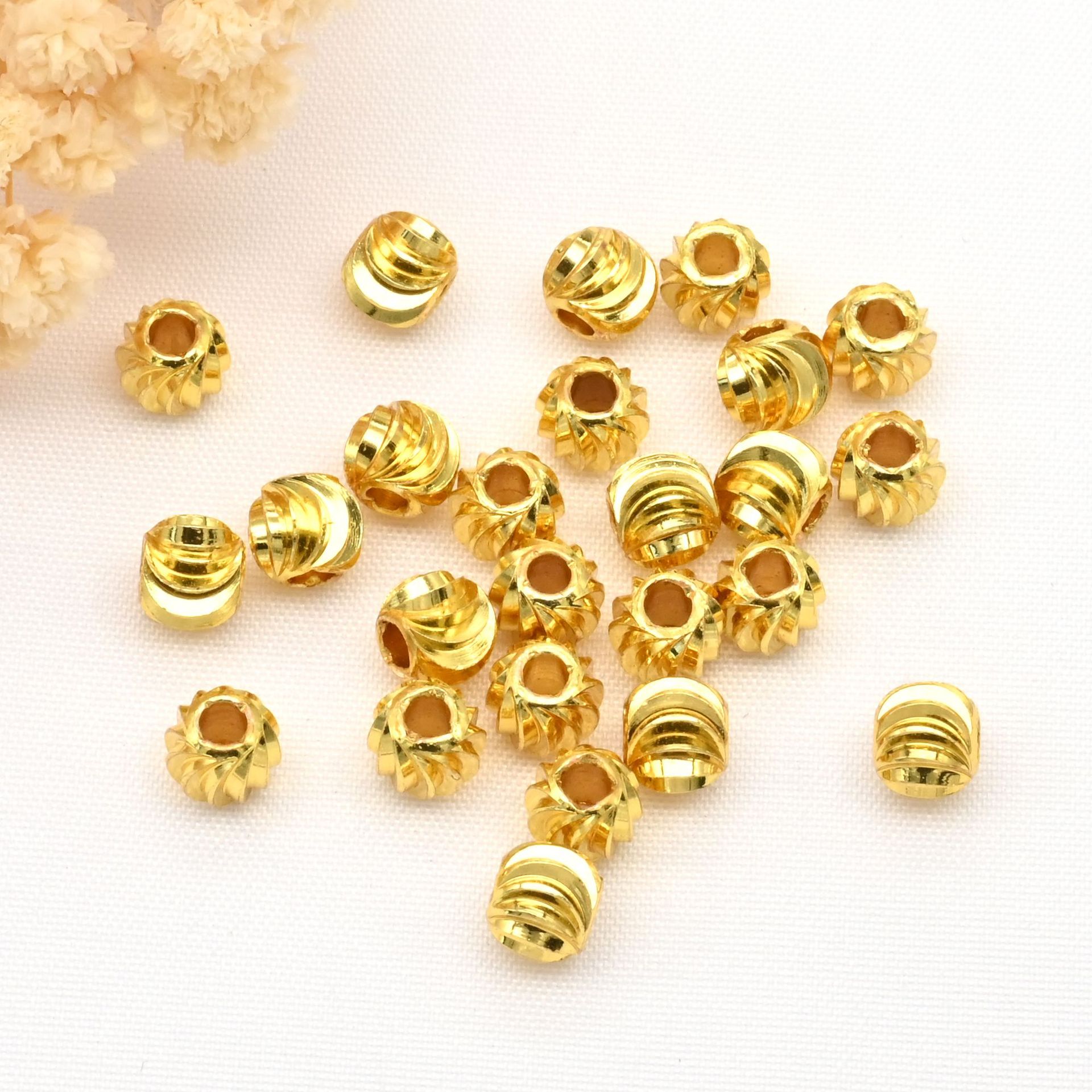 Copper golden beads