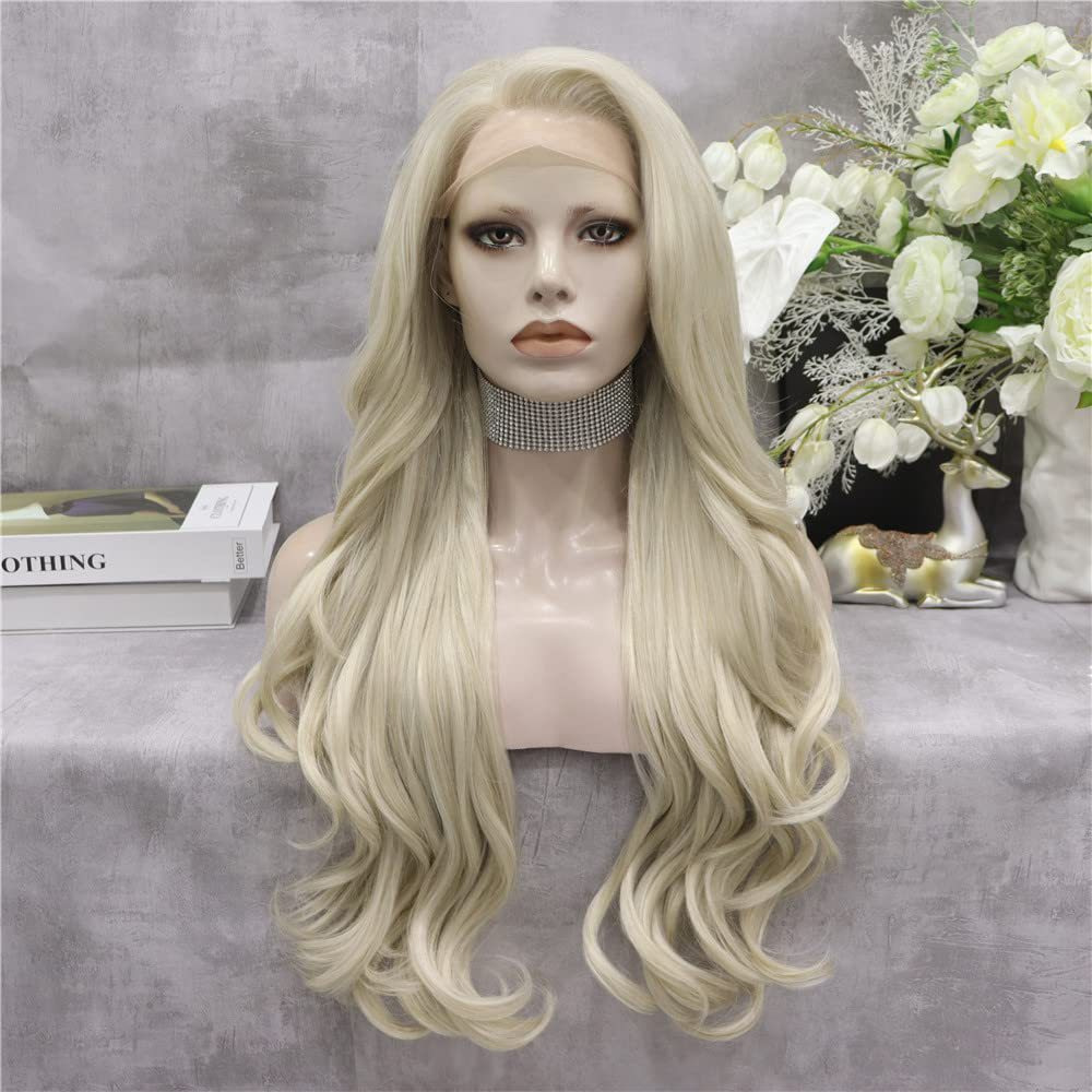 Pelucas de encaje frontal Amazon venta caliente natural ondas grandes pelucas de encaje frontal en stock de fábrica