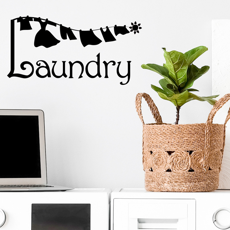 New MS-GS017 foreign trade English slogan Laundry creative clothes hanger laundry room wall decoration wall stickers New MS-GS017 foreign trade English slogan Laundry creative clothes hanger laundry room wall decoration wall stickers