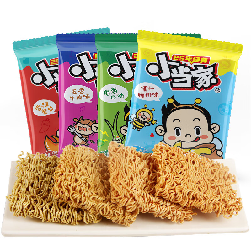 Unified Little Master Little Raccoon Dry Noodles 8090 Snack Food Whole Box Instant Noodles Convenient Noodles Nostalgic Snacks