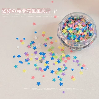 星星亮片美甲饰品混装多巴胺迷你五角星ins风马卡龙穿戴指甲贴片