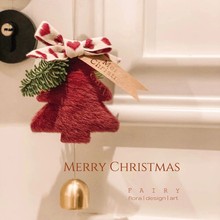 圣诞节装饰品北欧风圣诞树挂饰挂件车挂铃铛手工编织圣诞装饰装扮