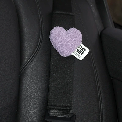 ice silk breathable, Seat belt shoulder pad - purple-velvet-love-1-black-ice-silk-shoulder-pad